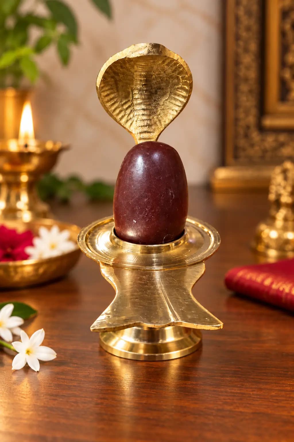 Brown Shiva Lingam Puja Idol