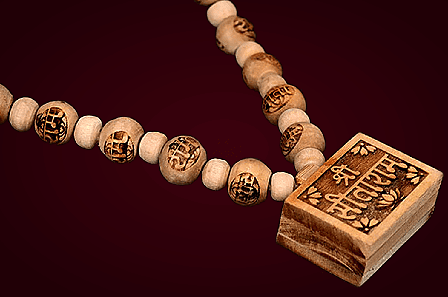 Tulsi Cylindrical Beads Mala