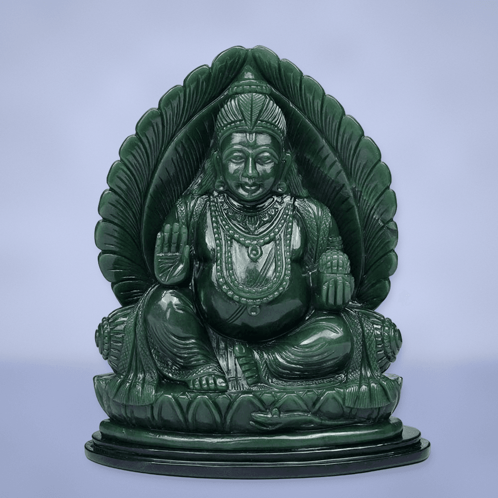 Kuber Maharaj Green Aventurine Idol - 2.6 Kgs