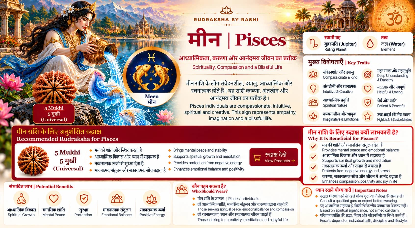 मीन | Pisces Rudraksha banner