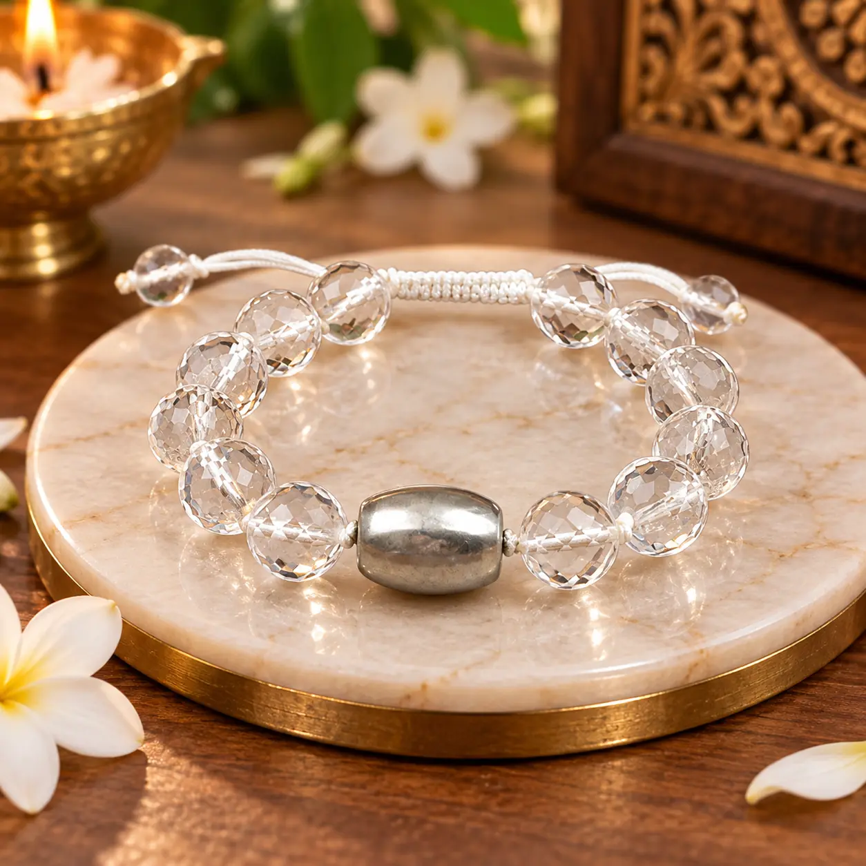 Parad Barrel Gutika x Sphatik Faceted Bracelet
