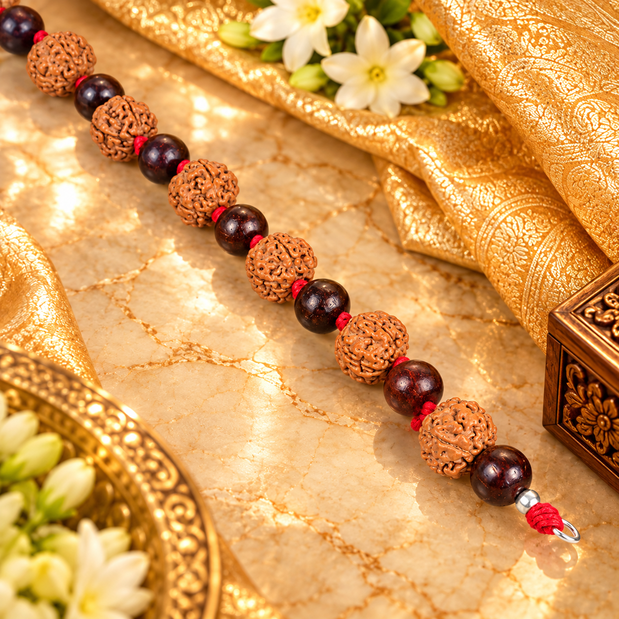 5 Mukhi Rudraksha Mala & Kantha