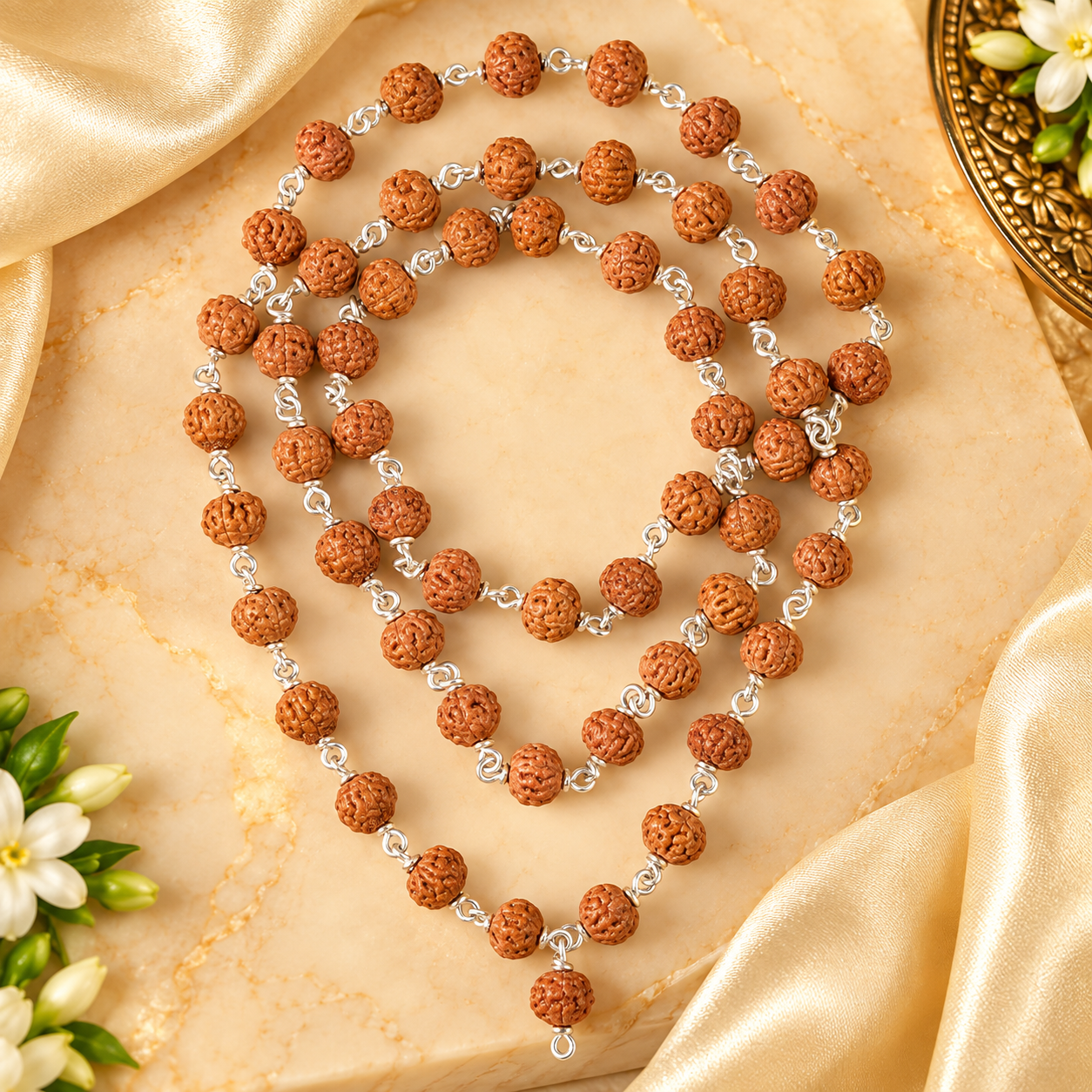 6 Mukhi Rudraksha Mala & Kantha