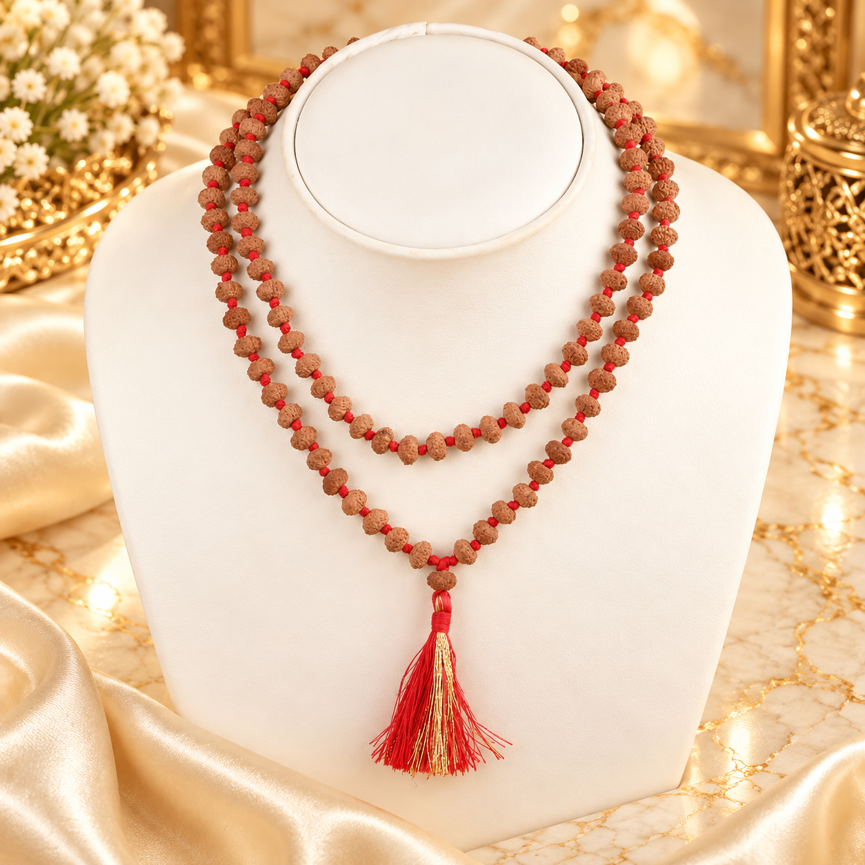 7 Mukhi Rudraksha Mala & Kantha