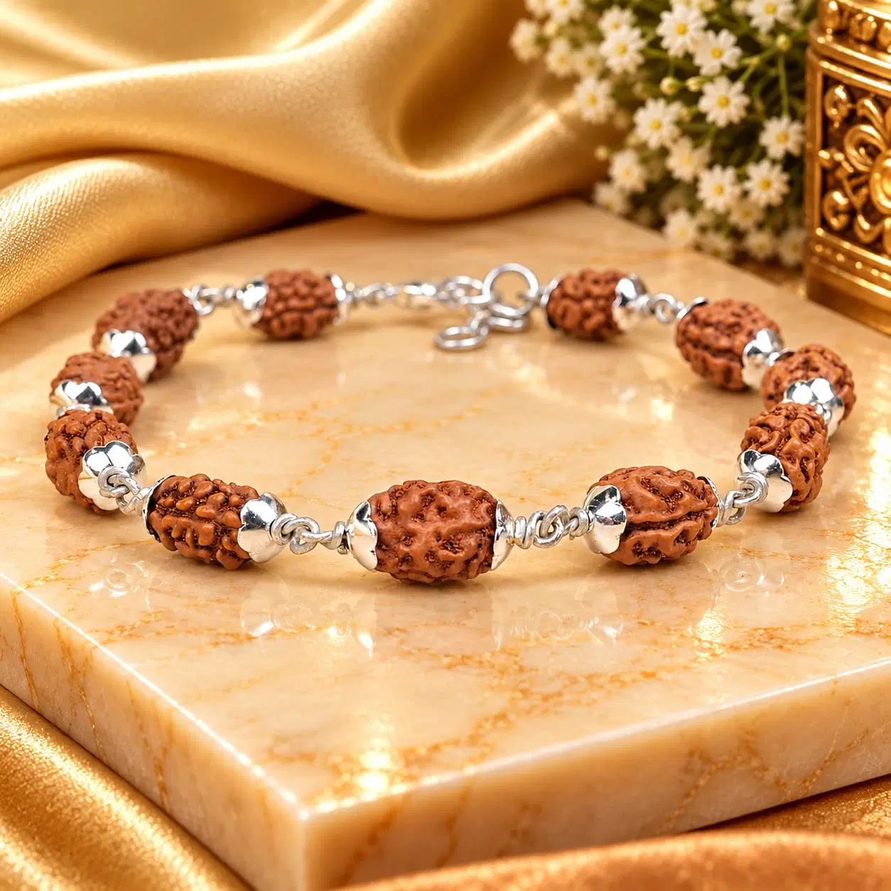 2 Mukhi & Red Sandalwood Bracelet(original)