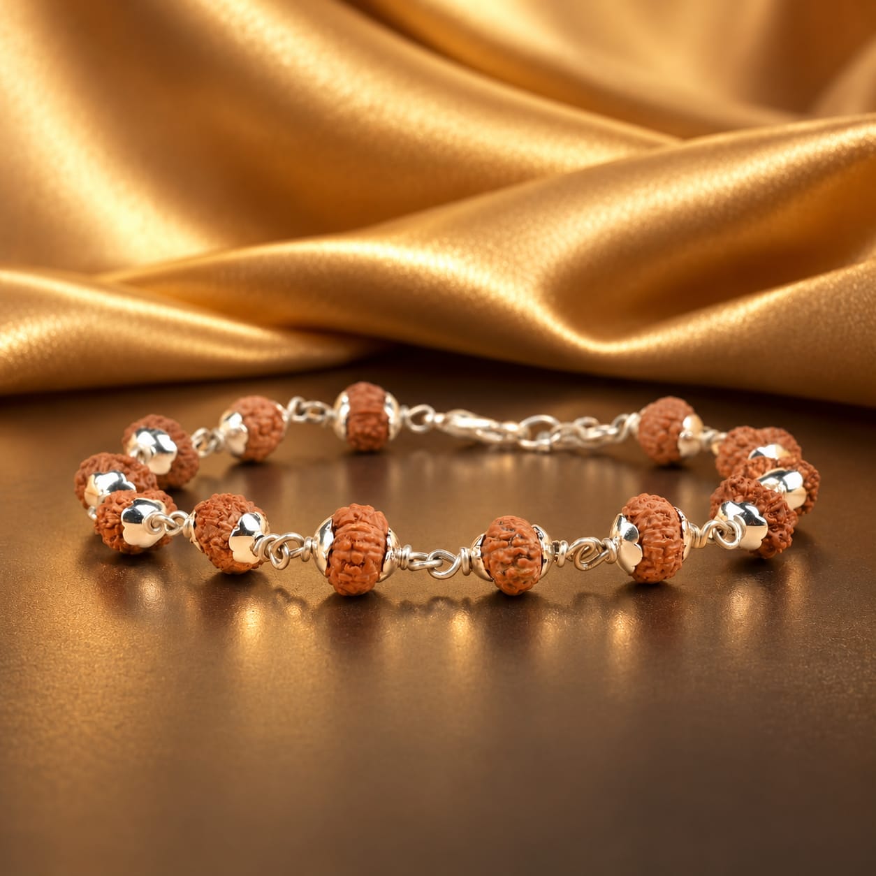 12 Mukhi Rudraksha x White Sandalwood Bracelet