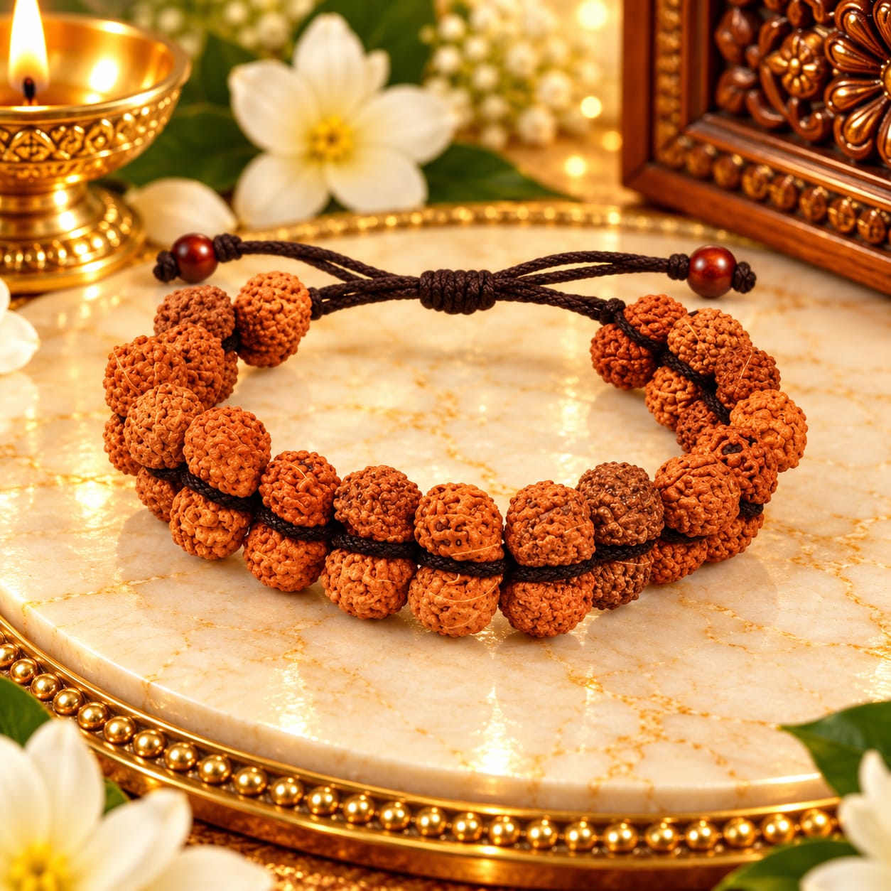 Gauri Shankar Wrist Mala in Thread