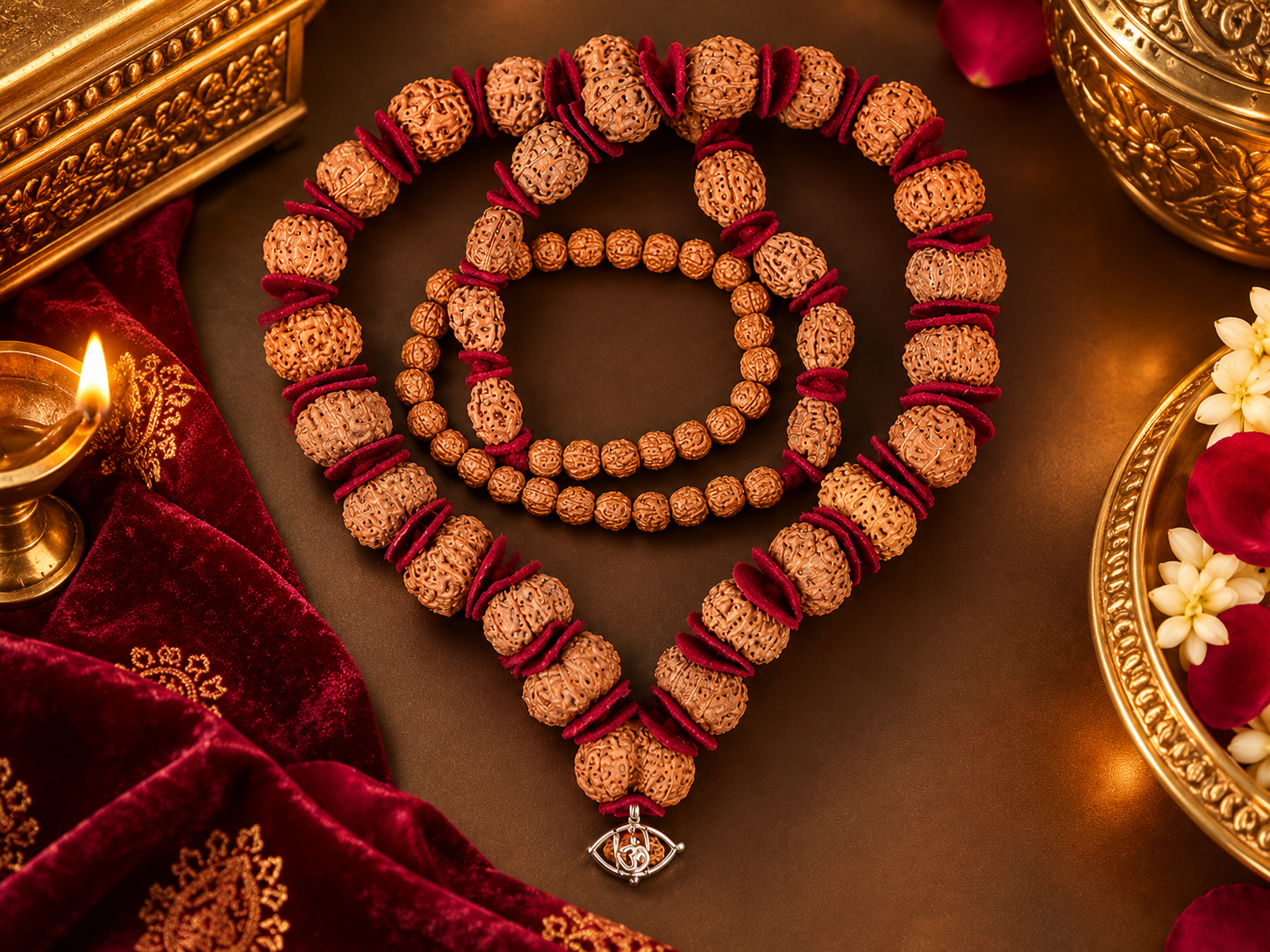 Indrakshi Combination Java Beads (1 to 21 Mukhi)