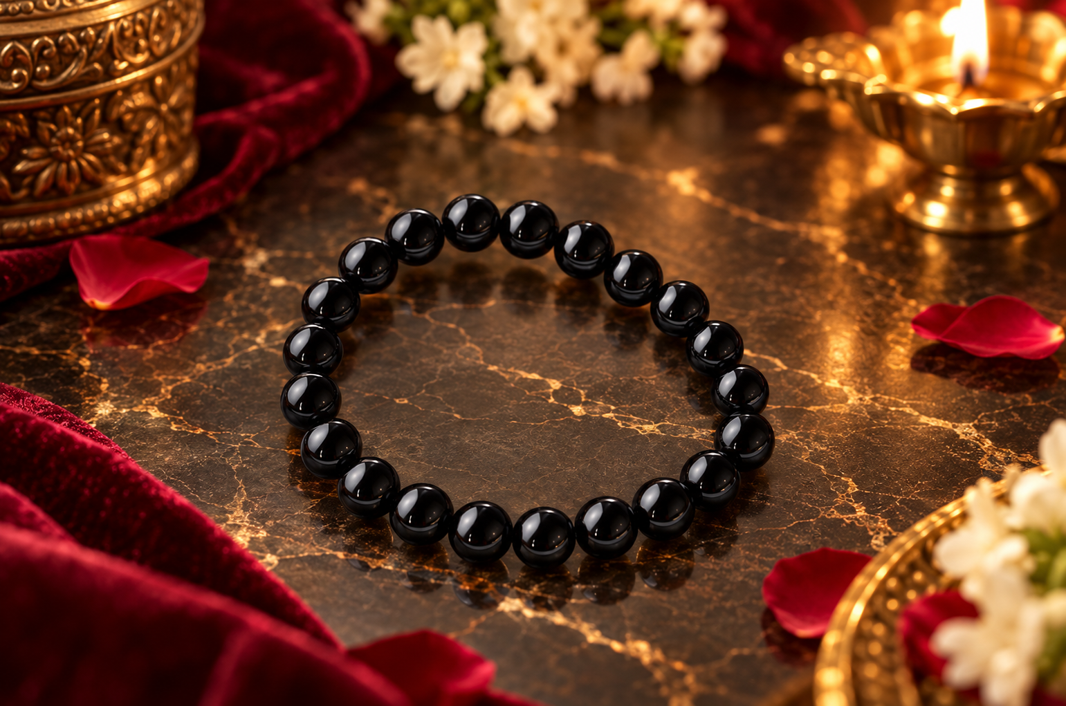 Black Agate Bracelet (8 mm)