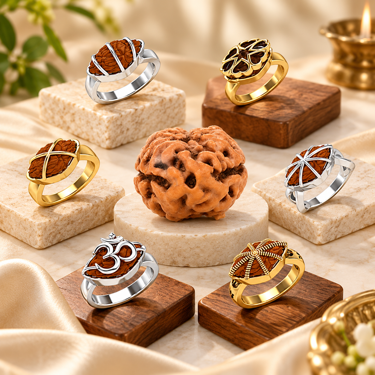 3 Mukhi Rudraksha Ring (Origina)