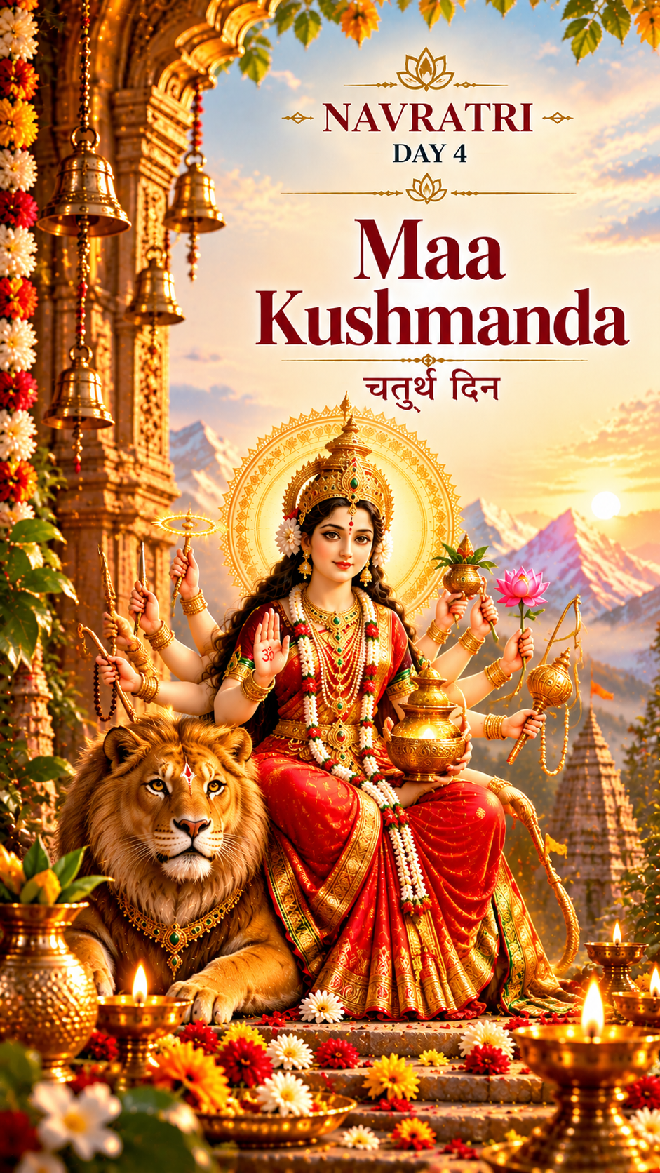 Maa Kushmanda — चतुर्थ दिन