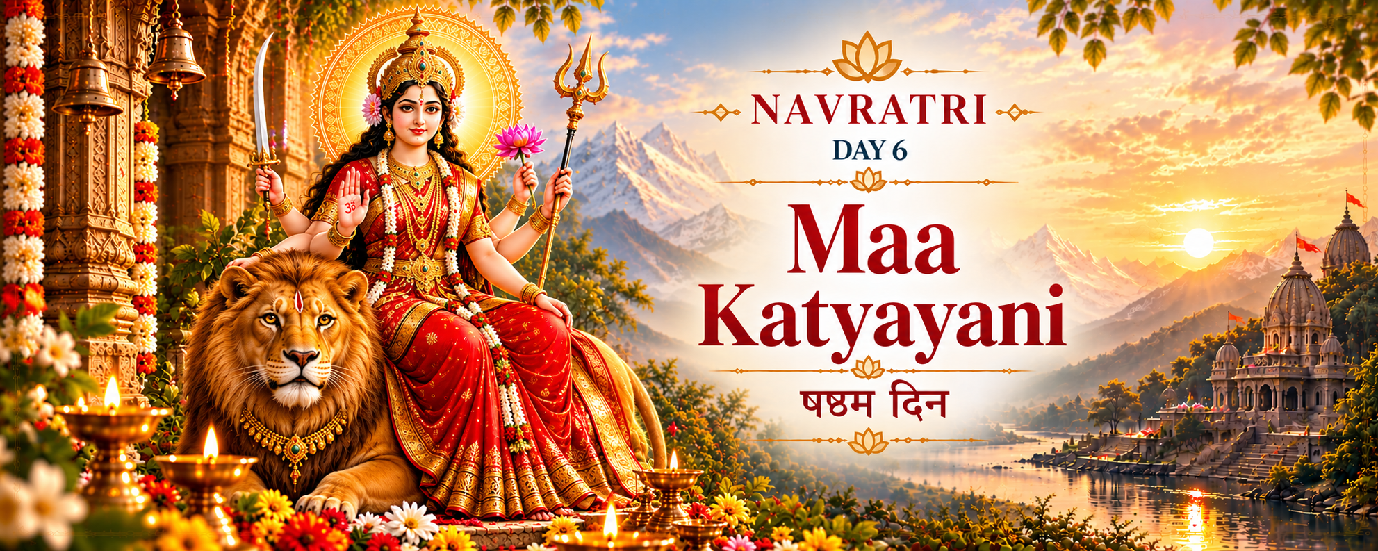 Maa Katyayani — षष्ठम दिन