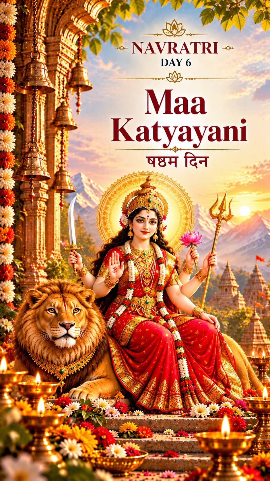 Maa Katyayani — षष्ठम दिन