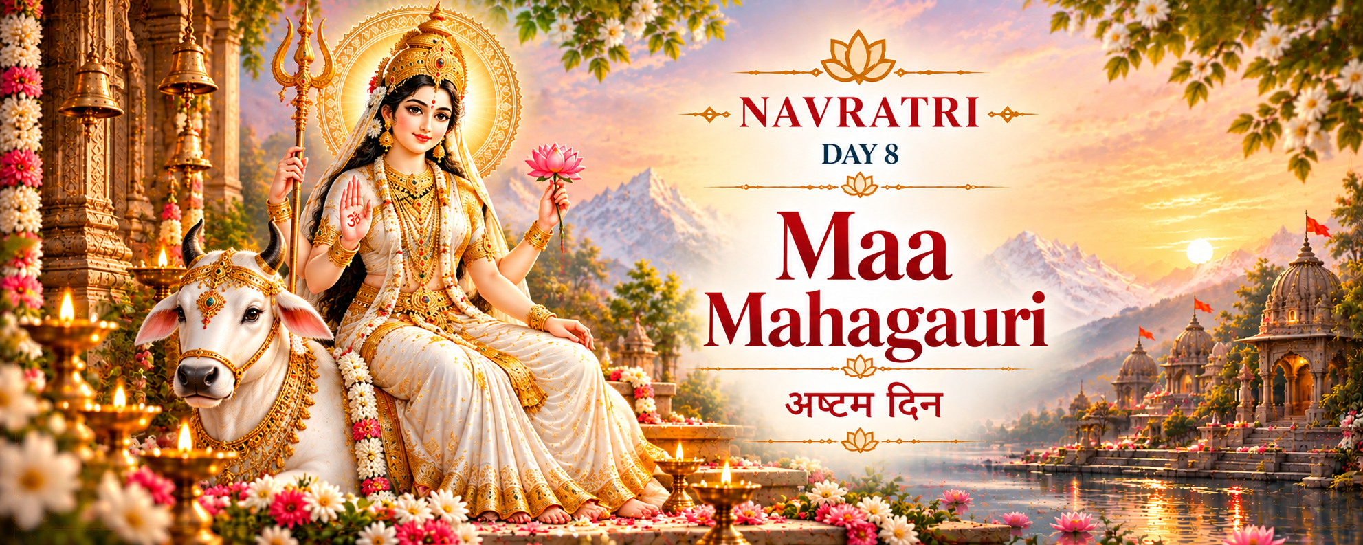 Maa Mahagauri — अष्टम दिन