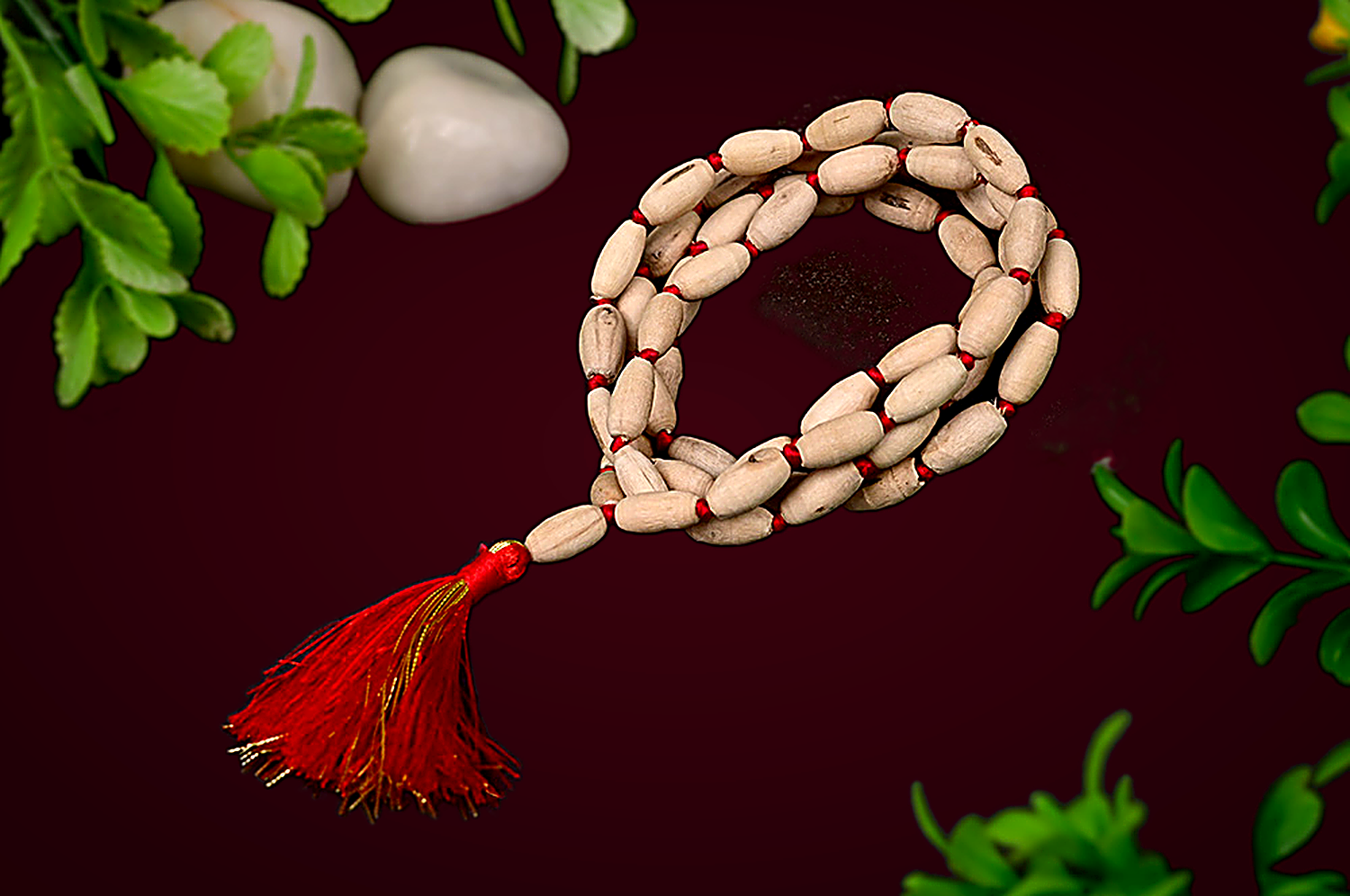 Designer Tulsi Mala with Hanuman Pendant