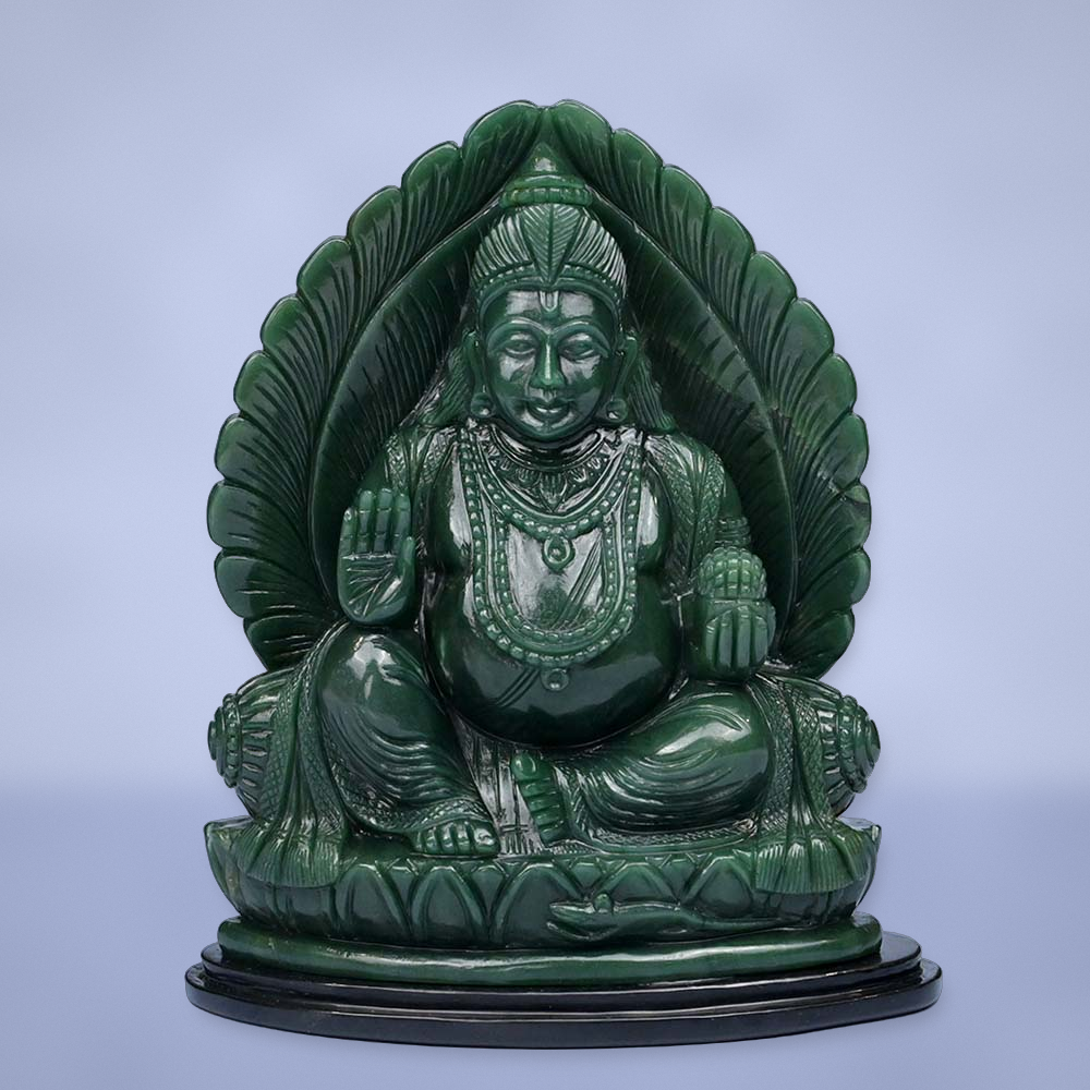 Kuber Maharaj Green Aventurine Idol - 2.6 Kgs